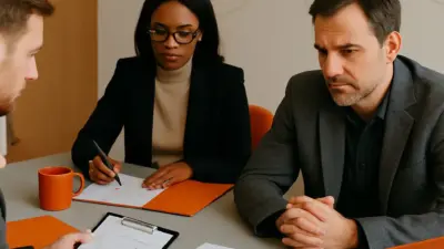 hr dan leader mendiskusikan burnout karyawan pasca phk massal di ruang meeting modern