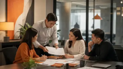 tim hr di kantor modern membahas tulisan tangan kandidat sebagai bagian dari grafologi hrd dalam proses seleksi karyawan