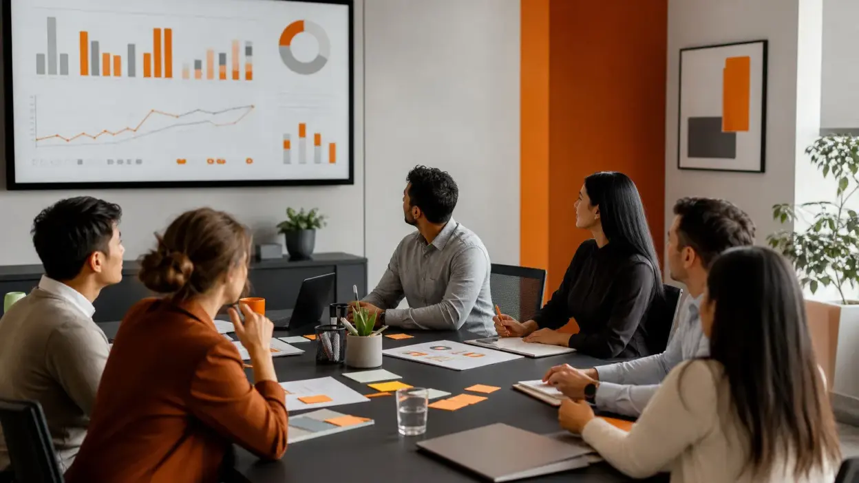 tim hr modern berdiskusi strategi sdm dengan menggabungkan data analytics dan psikologi kerja