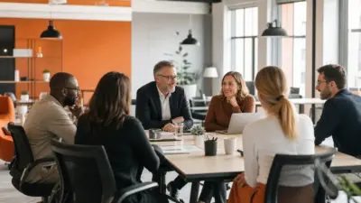 tim leader dan hr berdiskusi di kantor modern untuk membangun psychological safety setelah restrukturisasi organisasi