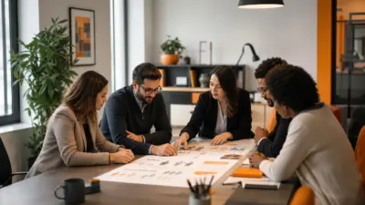 tim hr berdiskusi di kantor modern menganalisis budaya kerja toxic dengan pendekatan psikologi hrd