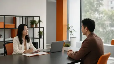 hr manager melakukan seleksi karyawan berbasis psikologi kerja di kantor modern yang profesional
