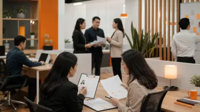 tim hr dan leader perusahaan energi berdiskusi mengenai wellbeing kerja dan budaya aman psikologis di kantor modern