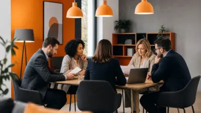 tim hr berdiskusi di kantor modern mengenai strategi menjaga wellbeing kerja saat terjadi gelombang phk